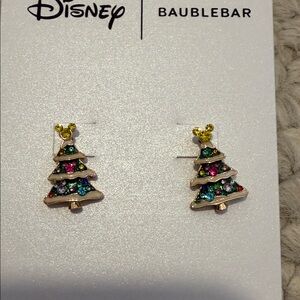 Disney BaubleBar Christmas Tree Earrings